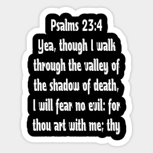 Psalms 23:4 Typography Sticker